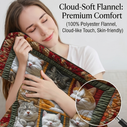 Sleeping Royal Cat Blanket- Premium Blanket