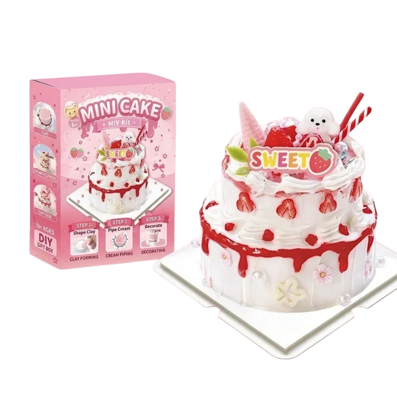 Mini Cake DIY Handmade Material Kit Cream Clay Handmade Toy Girl Birthday Gift