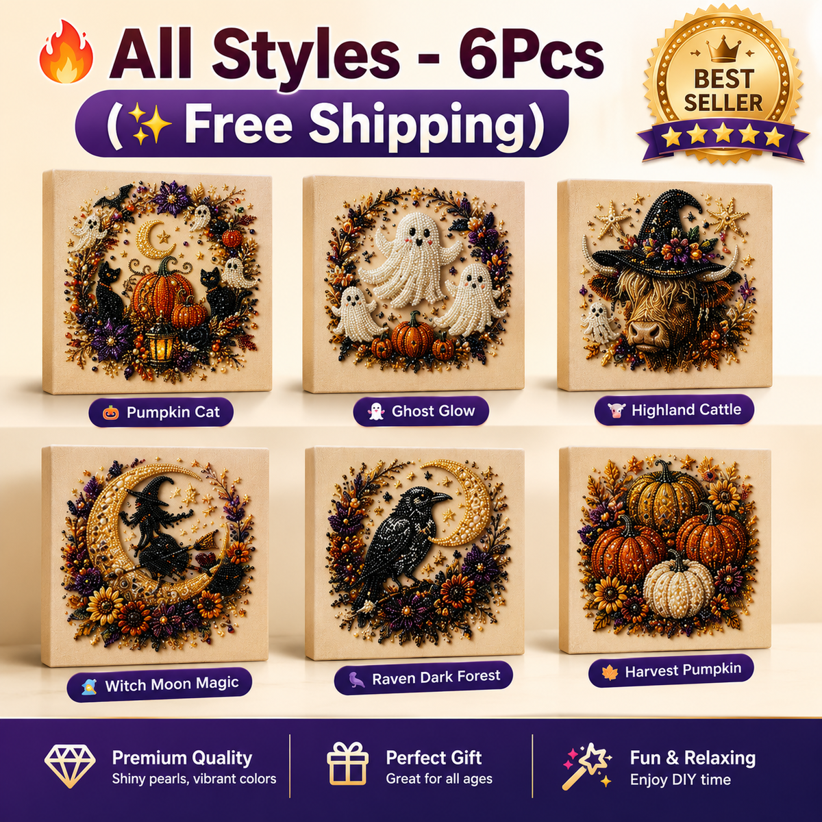 ✨ Halloween Pearl Art DIY Kit