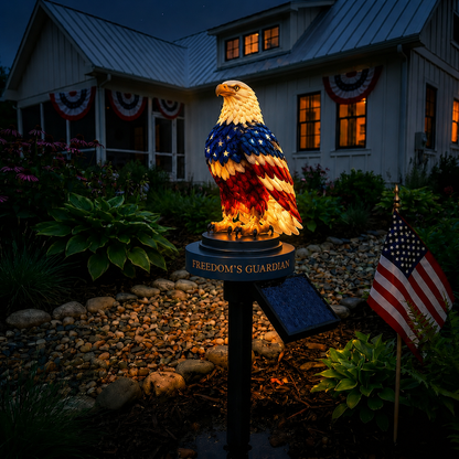 🔥LAST DAY 50% OFF – Solar Eagle Garden Light – A Glowing Tribute to American Freedom
