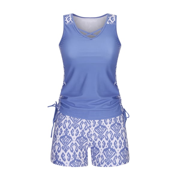 ⏰LAST DAY 60% OFF - Miraclesuit Women's Tummy Control Tankini Set with Built-In Bra – Flattering Boho Swimwear with Shorts🔥 Buy 2 Free Shipping