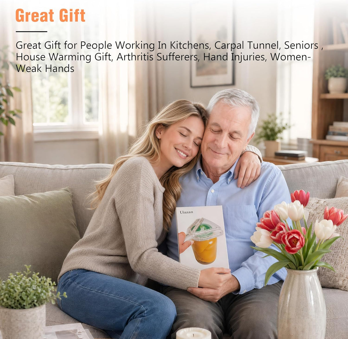 Uinxan Jar Opener for Weak Hands & Seniors with Arthritis