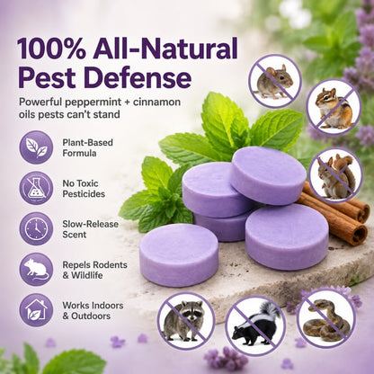 All-Natural Peppermint & Cinnamon Pest & Rodent Repellent Pucks