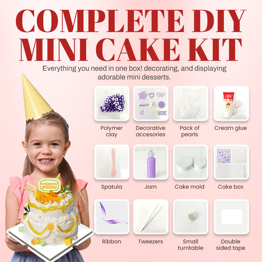Mini Cake DIY Handmade Material Kit Cream Clay Handmade Toy Girl Birthday Gift